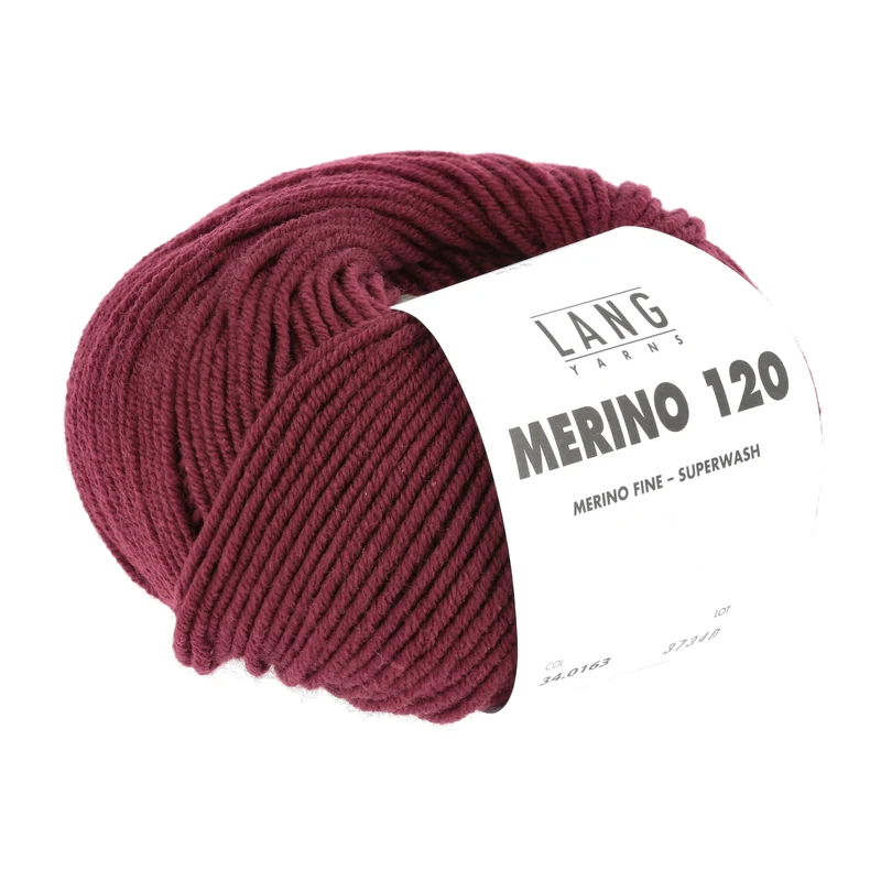Lang Yarns Merino 120 0163 Dunkelrot