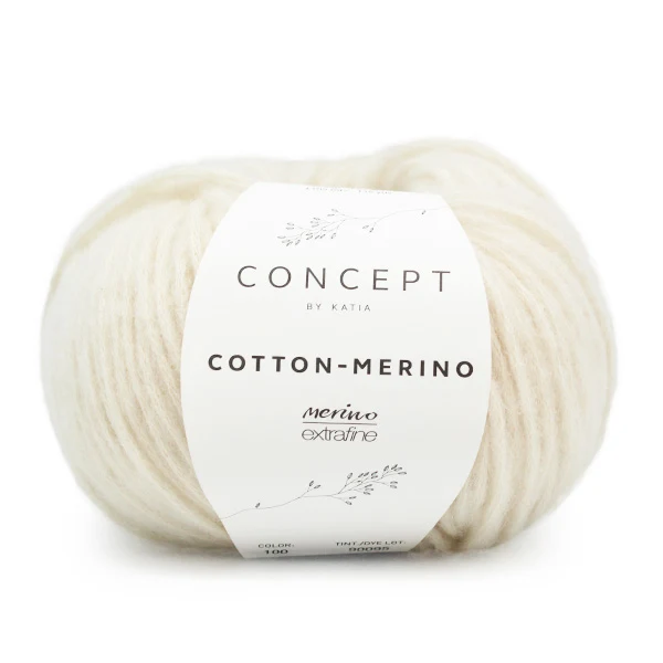 Katia Baumwolle-Merino 100 Naturweiß