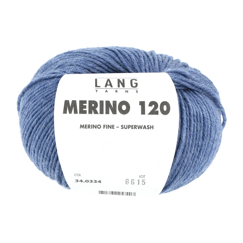 Lang Yarns Merino 120 0334 Jeans Medium meliert