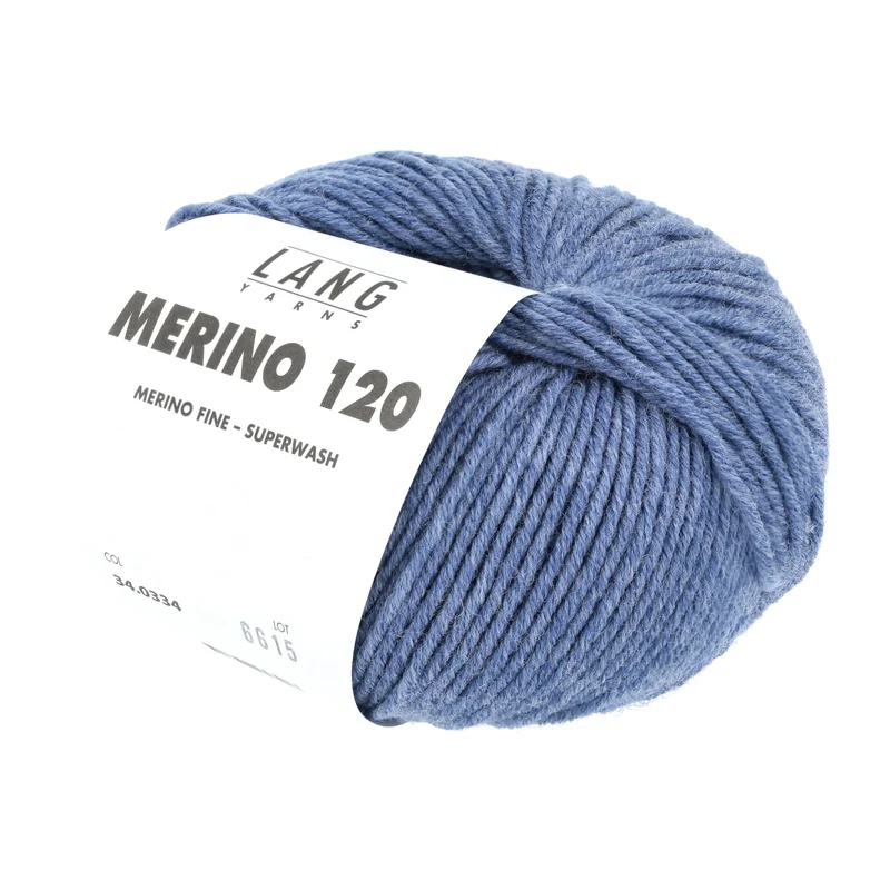 Lang Yarns Merino 120 0334 Jeans Medium meliert