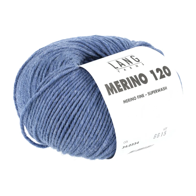 Lang Yarns Merino 120 0334 Jeans Medium meliert