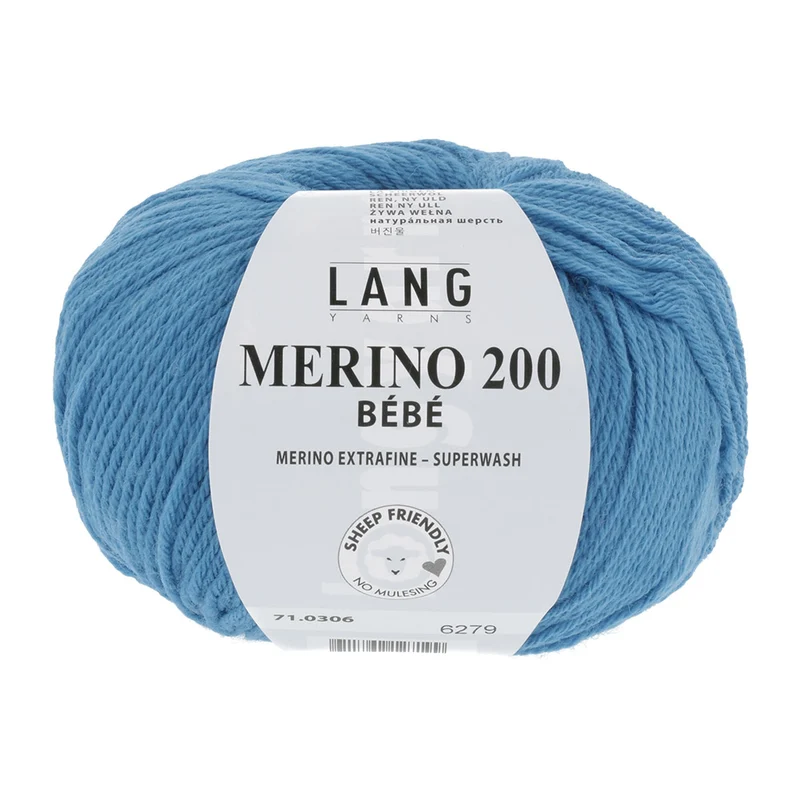 Lang Yarns Merino 200 Bebe 0306 Blau