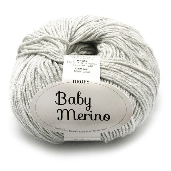 DROPS Baby Merino Mix 022 Hellgrau