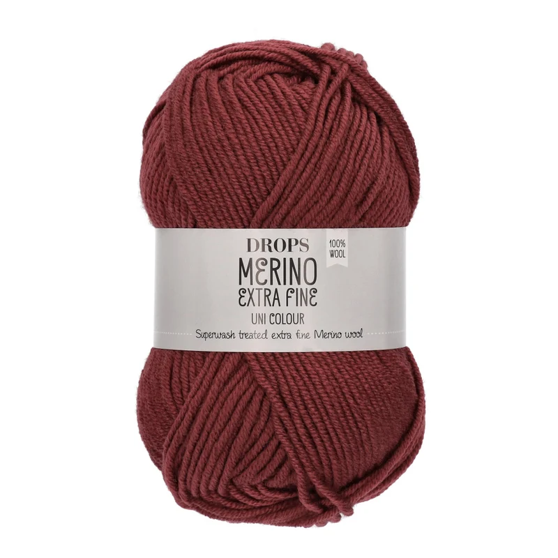 Drops Merino Extra Fine Uni Colour 48 Burgund