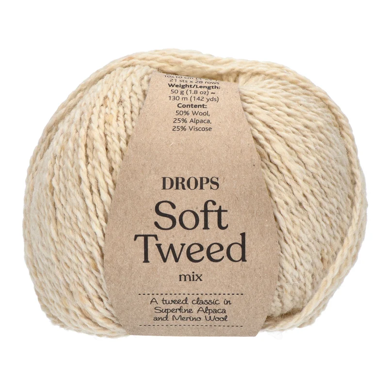 DROPS Soft Tweed Mix 002 Marzipan