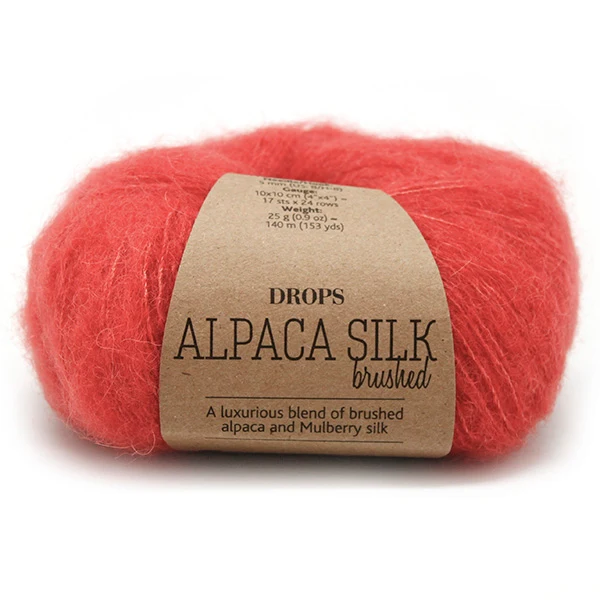 DROPS Brushed Alpaka Silk Uni Colour 006 Koralle