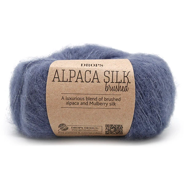 DROPS Brushed Alpaka Silk Uni Colour 013 Denimblau