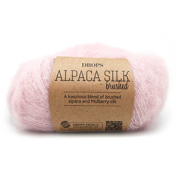 DROPS Brushed Alpaka Silk Uni Colour 012 Puderrosa