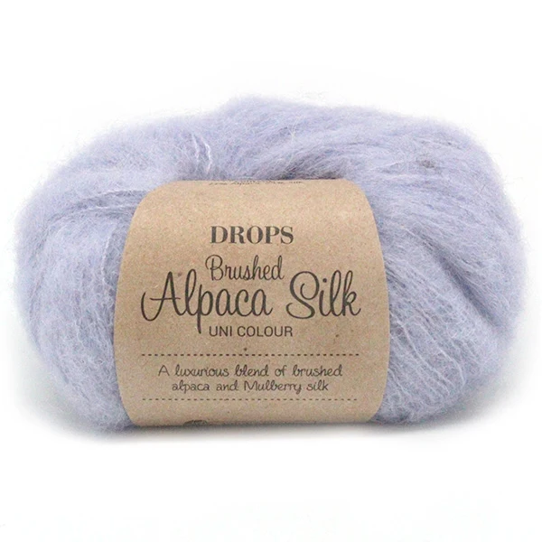 DROPS Brushed Alpaka Silk Uni Colour 017 Hell-Lavendelblau