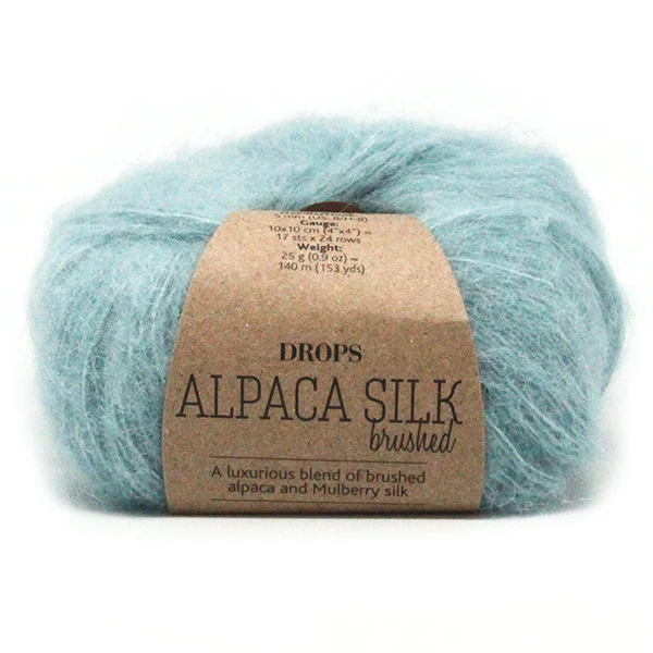 DROPS Brushed Alpaka Silk Uni Colour 015 Hellseegrün