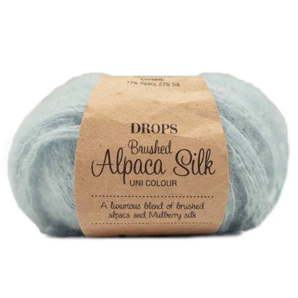 DROPS Brushed Alpaka Silk Uni Colour 014 Morgennebel