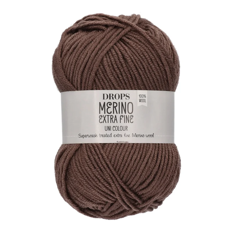 DROPS Merino Extra Fine Uni Colour 49 Schokolade