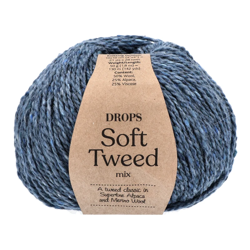 DROPS Soft Tweed Mix 010 Denim Jeans