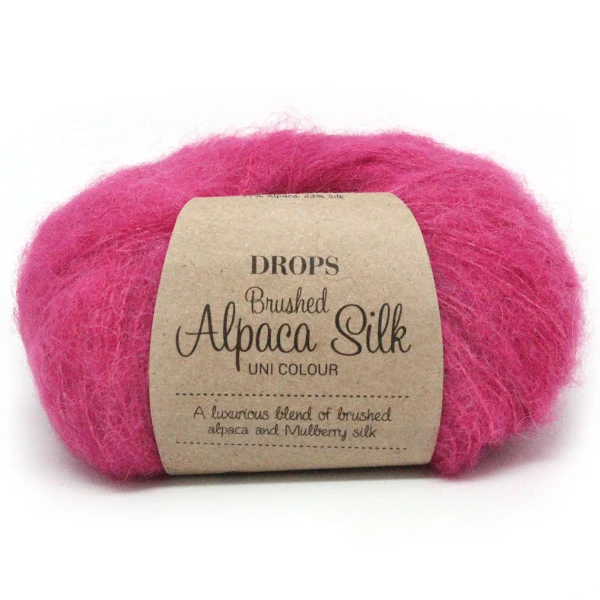DROPS Brushed Alpaka Silk Uni Colour 018 Cerise