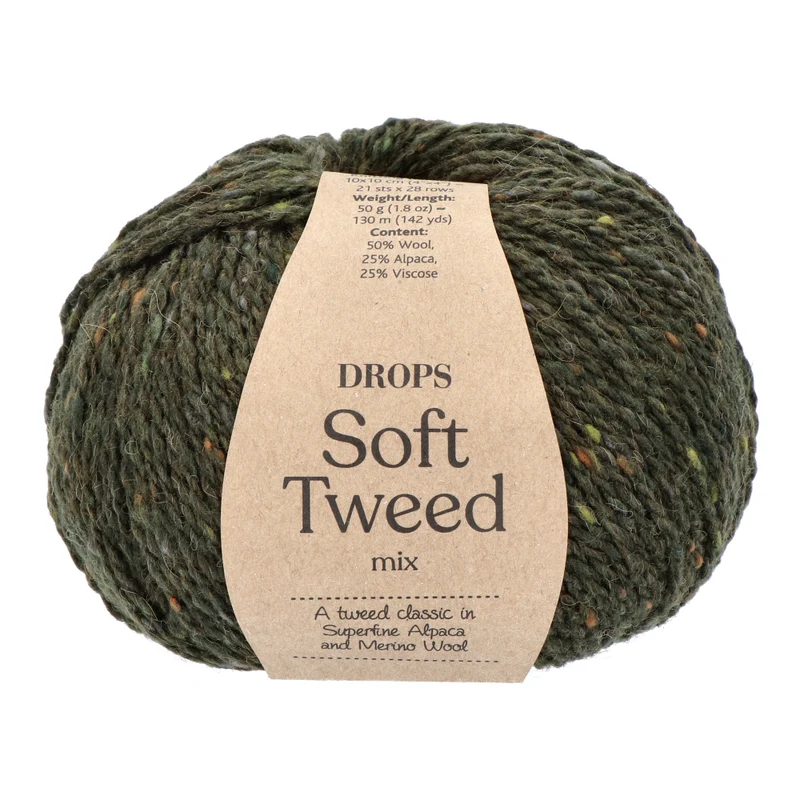 DROPS Soft Tweed Mix 017 Spinat-Torte