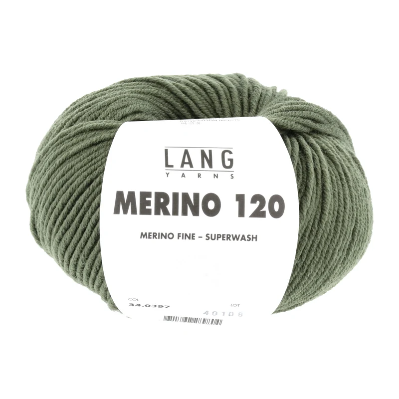 Lang Yarns Merino 120 0397 Krokodilgrün