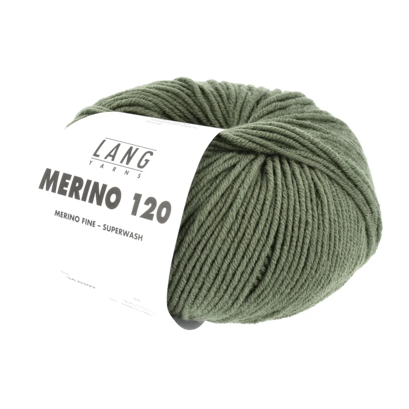 Lang Yarns Merino 120 0397 Krokodilgrün