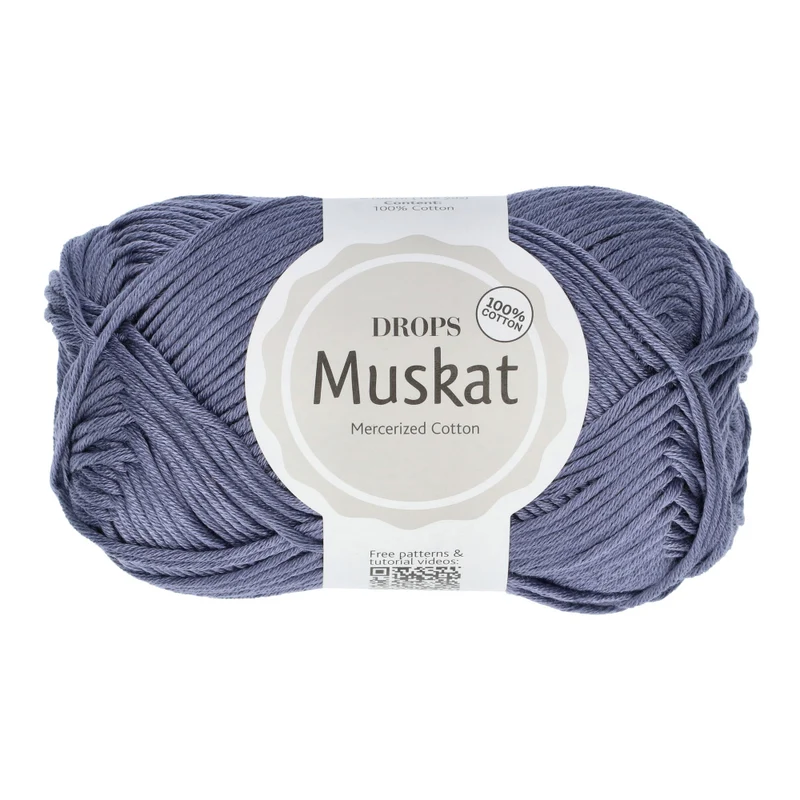 DROPS Muskat Uni Colour 91 Sturmblau
