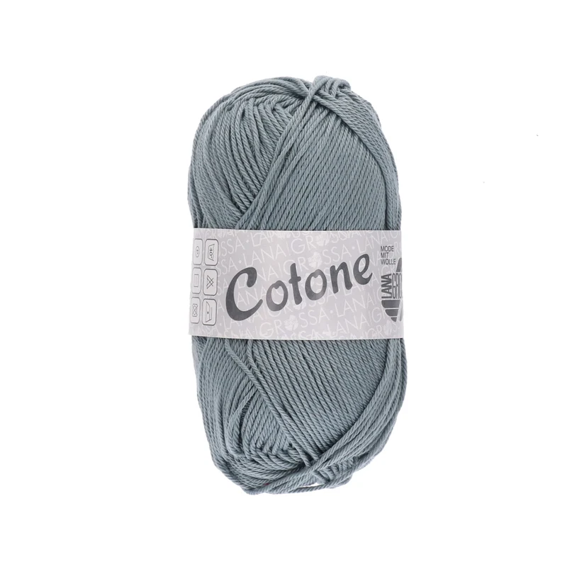 Lana Grossa Cotone 089 Blau Grau