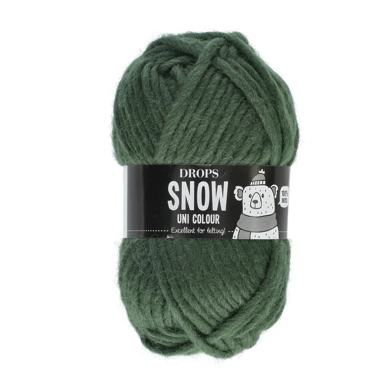 DROPS Snow Uni Colour 097 Dunkles Efeu