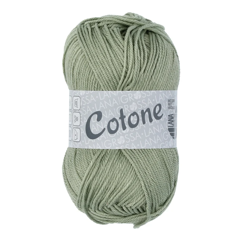 Lana Grossa Cotone 097 Grau-Grün
