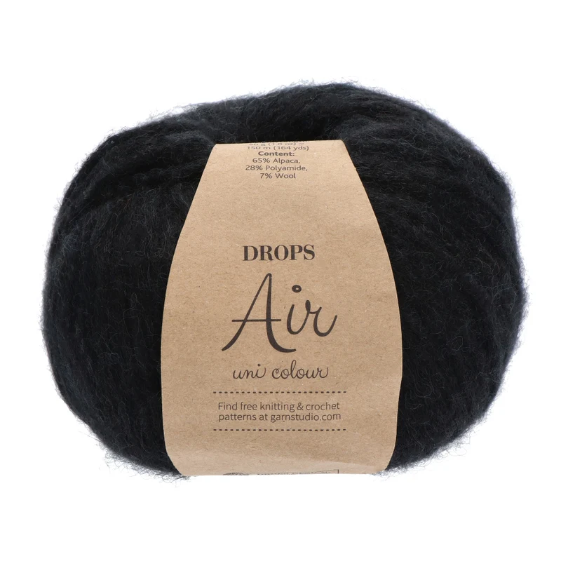 Drops Air Uni Colour 031 Schwarz