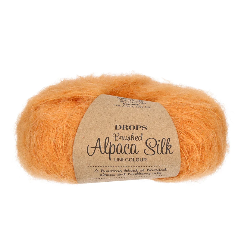 DROPS Brushed Alpaka Silk Uni Colour 029 Mandarine