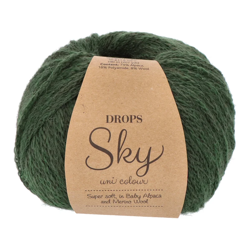 DROPS Sky Uni Colour 020 Dunkles Efeu
