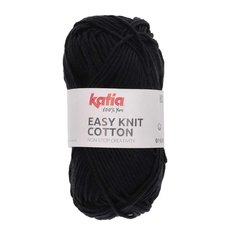 Katia Easy Knit Cotton 002 Schwarz