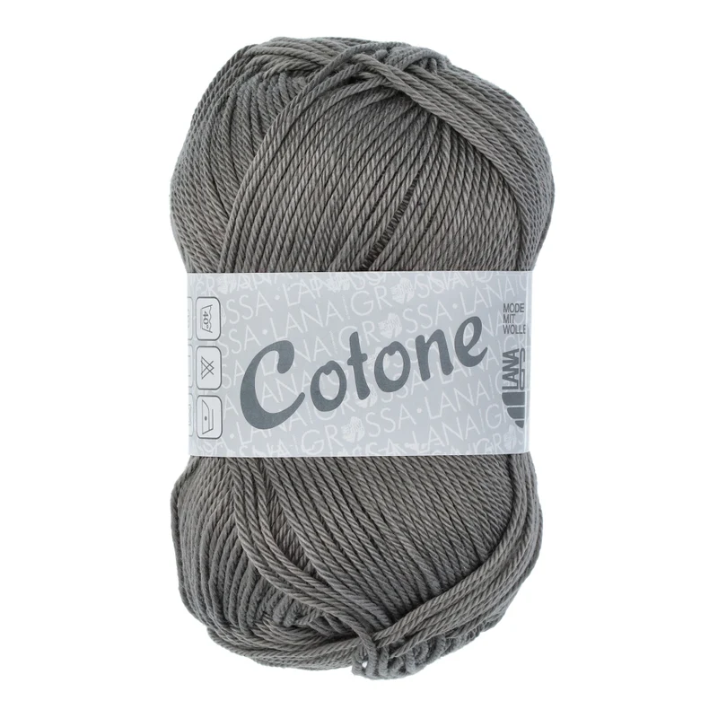 Lana Grossa Cotone 019 Dunkelgrau