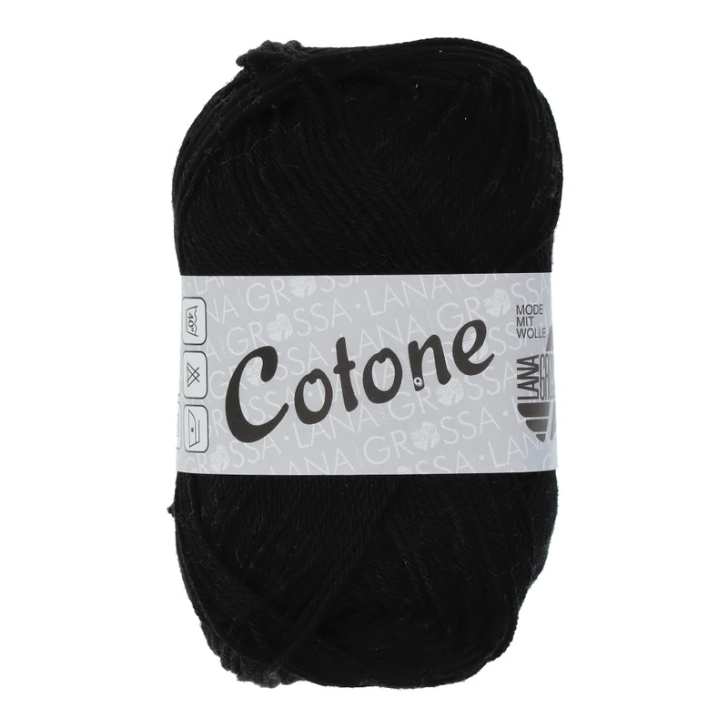 Lana Grossa Cotone 021 Schwarz