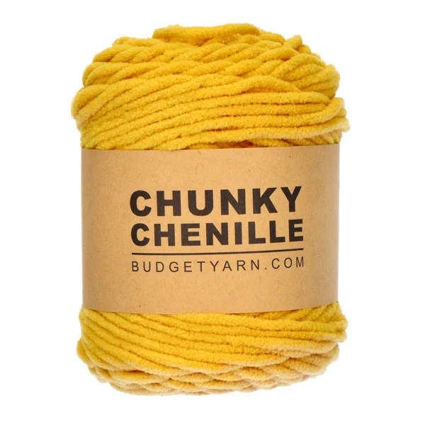 BudgetYarn Chunky Chenille 015 Senfgelb