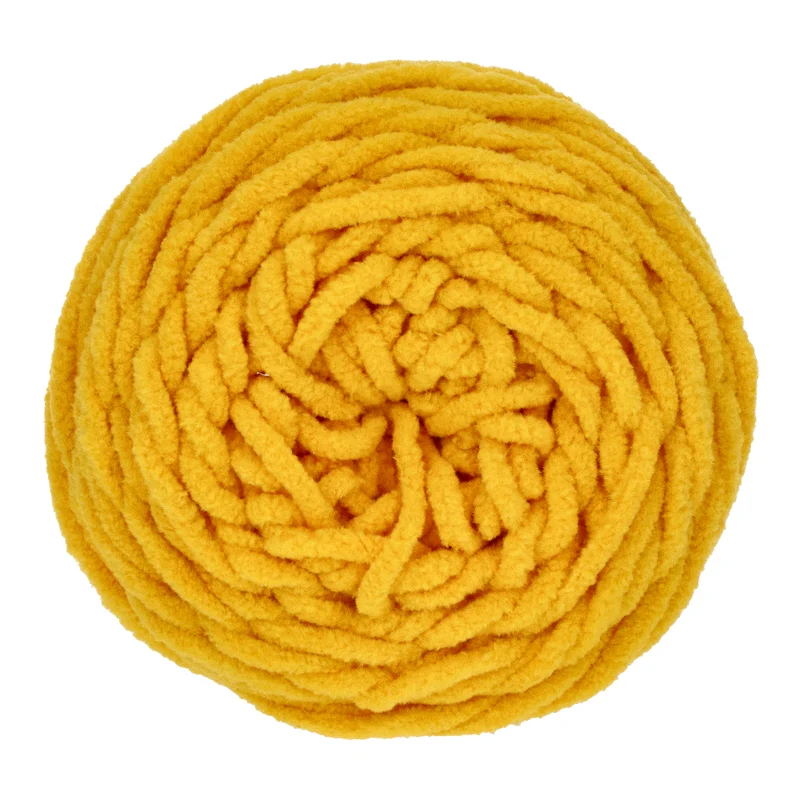 BudgetYarn Chunky Chenille 015 Senfgelb