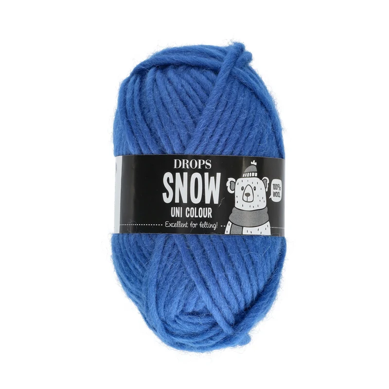 DROPS Snow Uni Colour 104 Kobaltblau