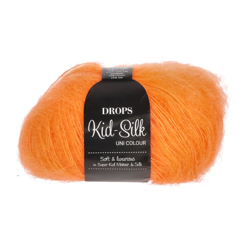 DROPS Kid-Silk Uni Colour 049 Elektrisches Orange