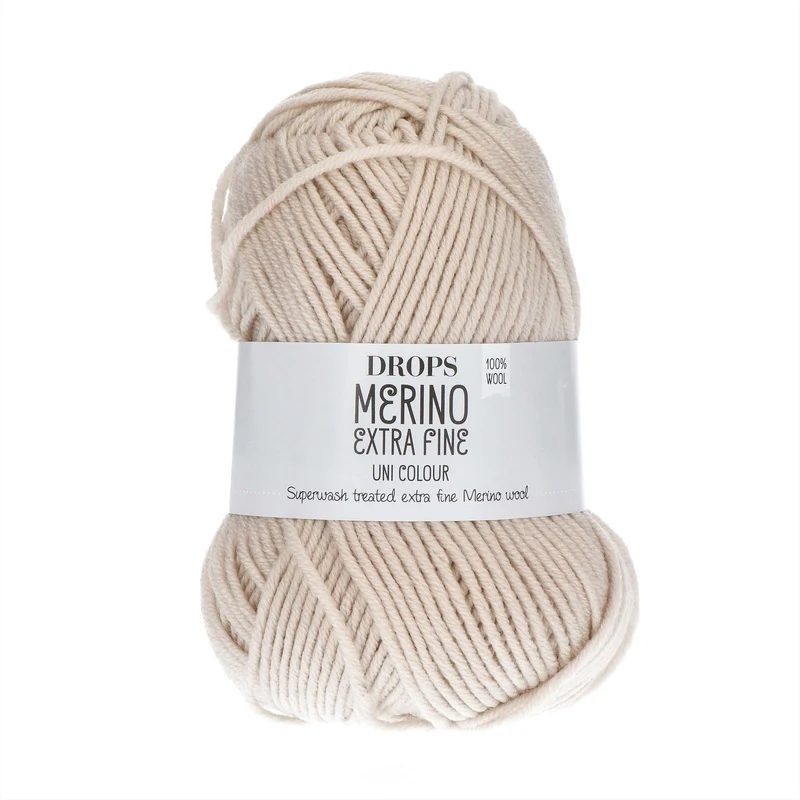 DROPS Merino Extra Fine Uni Colour 50 Hellbeige
