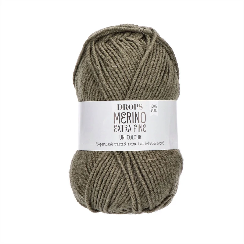 DROPS Merino Extra Fine Uni Colour 53 Moosgrün