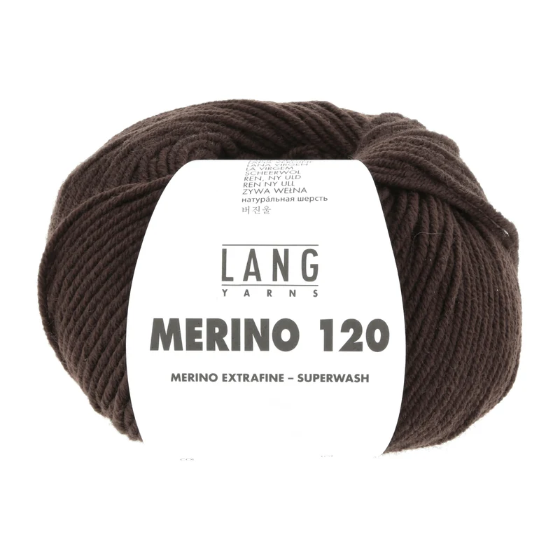 Lang Yarns Merino 120 0468 Dunkelbraun