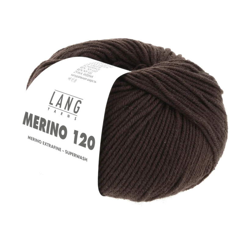 Lang Yarns Merino 120 0468 Dunkelbraun