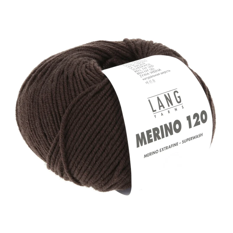 Lang Yarns Merino 120 0468 Dunkelbraun