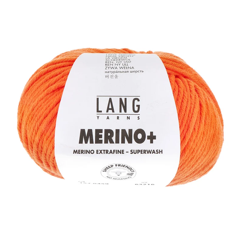 Lang Yarns Merino+ 0459 Neonorange