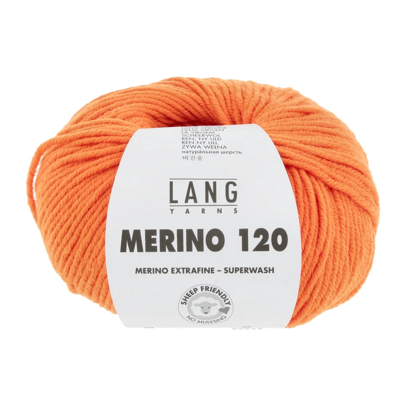 Lang Yarns Merino 120 0659 Neonorange