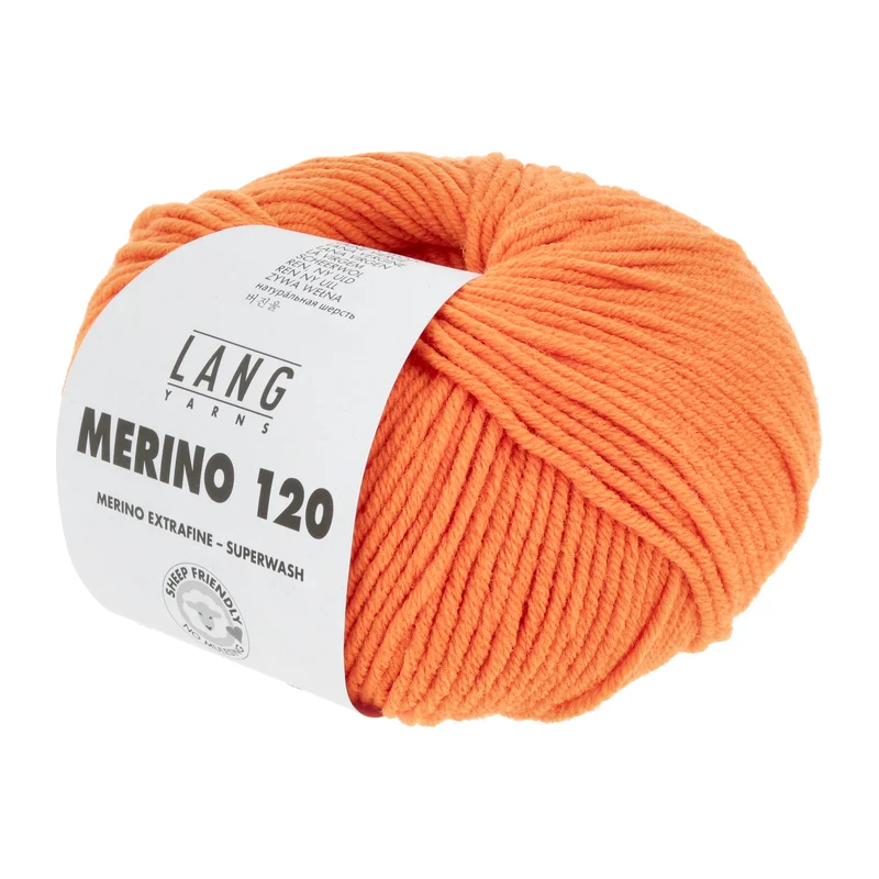 Lang Yarns Merino 120 0659 Neonorange
