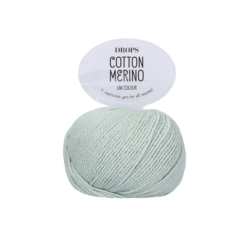 DROPS Cotton Merino Uni Colour 32 Pistazien-Eis