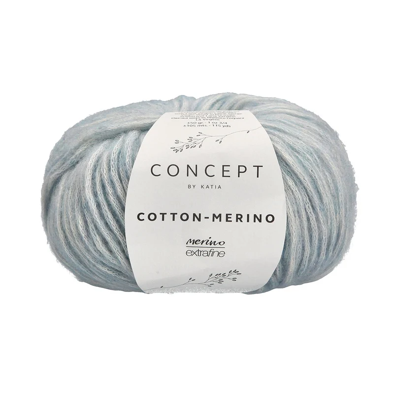 Katia Cotton-Merino 142 Taubenblau
