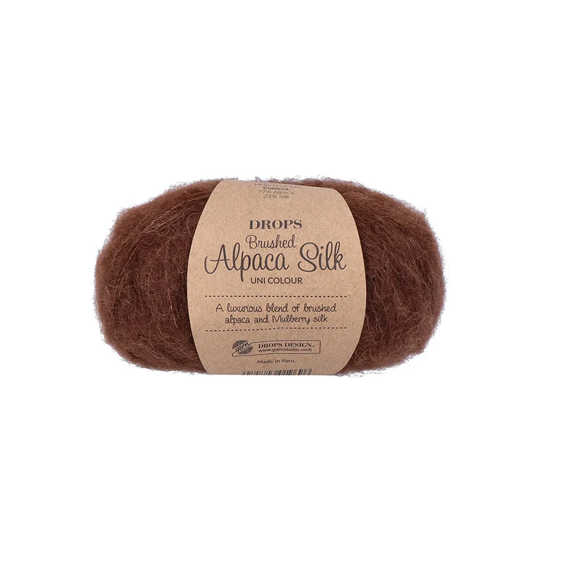 DROPS Brushed Alpaka Silk Uni Colour 038 Schokolade