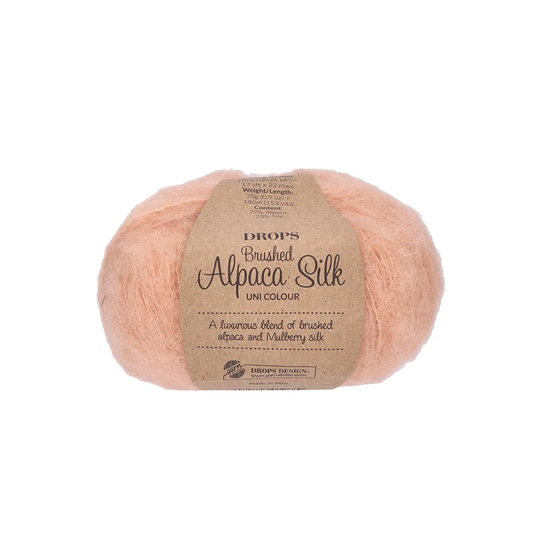 DROPS Brushed Alpaka Silk Uni Colour 037 Zarte Aprikose
