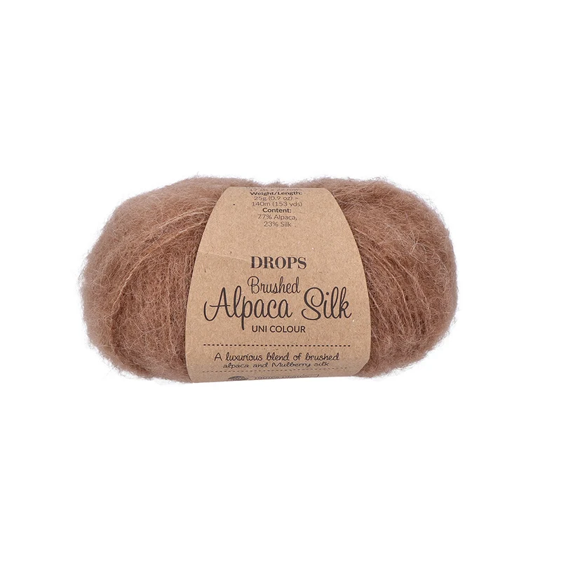 DROPS Brushed Alpaka Silk Uni Colour 036 Mandel