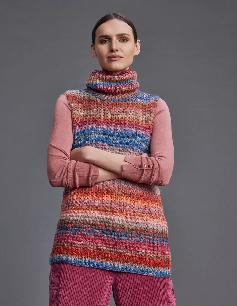 Lang Yarns Magnolia 001 Senfgelb/Grau/Fuchsia