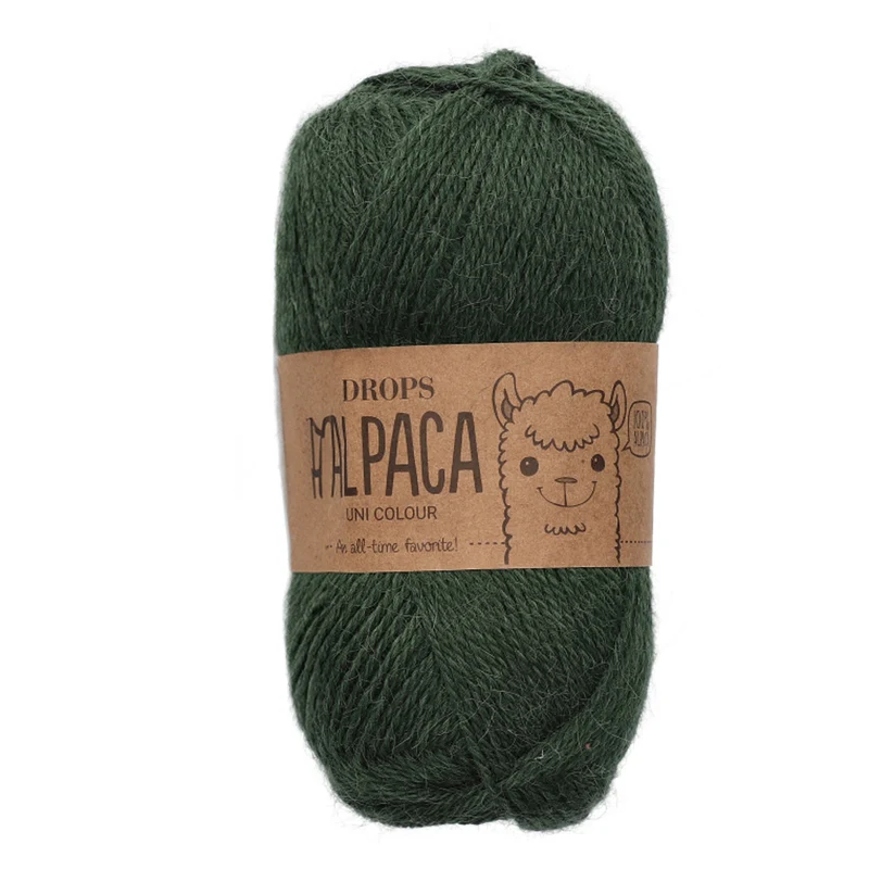 DROPS Alpaka Uni Colour 9032 Dunkles Efeu
